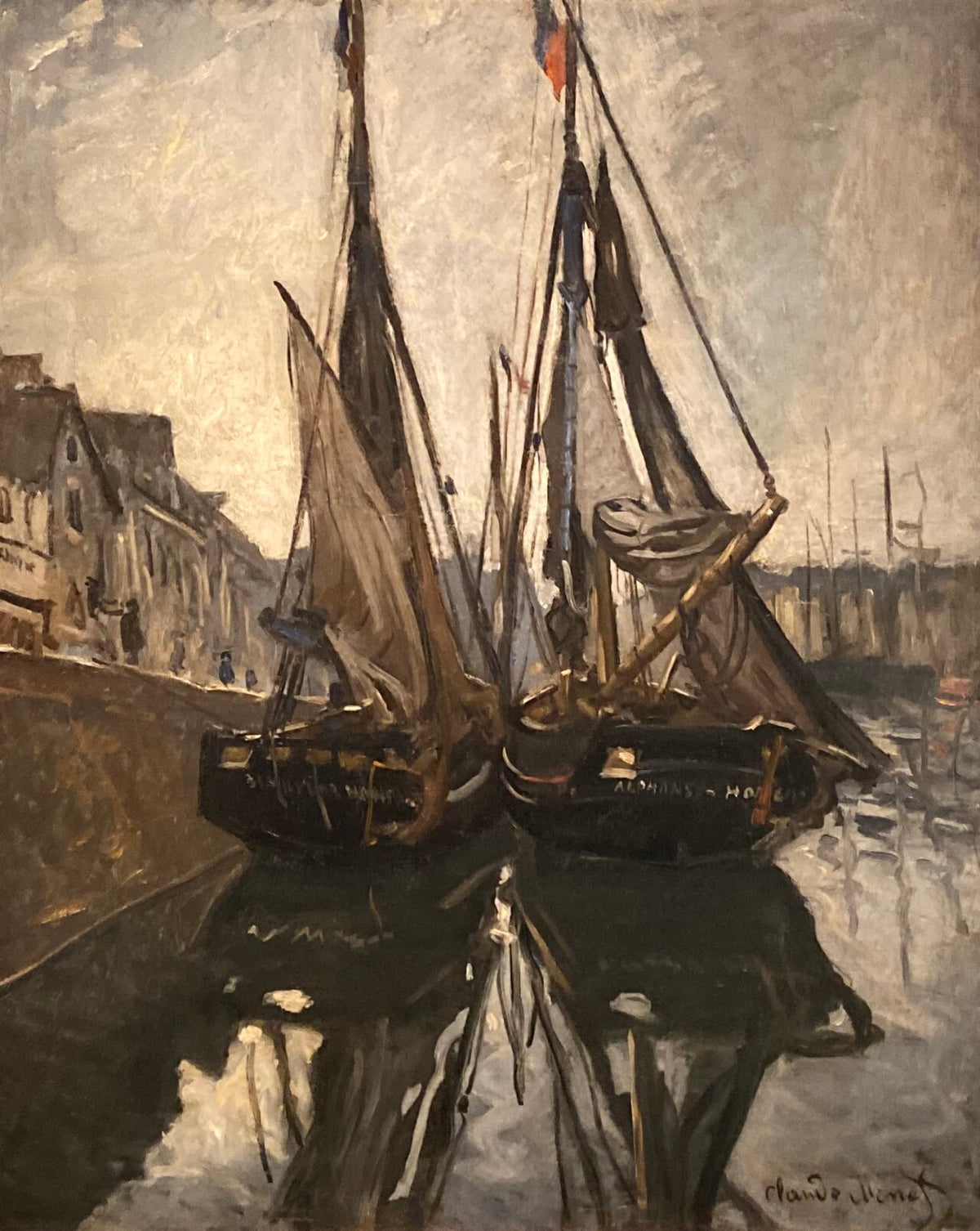 Fishing boats in Honfleur by Claude Monet