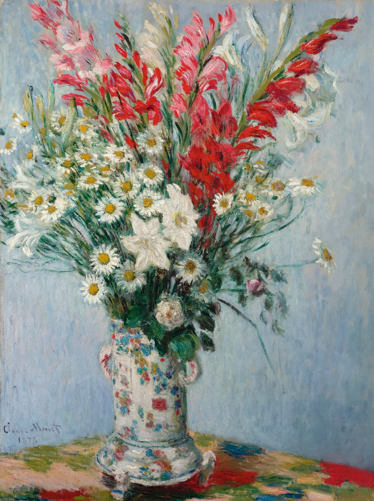 Bouquet de glaïeuls, lis et marguerites by Claude Monet