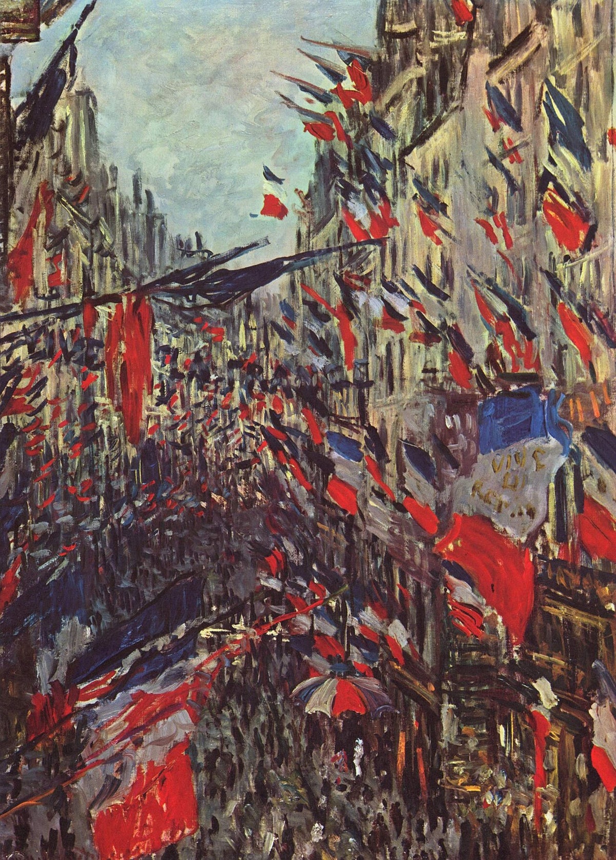 Rue Saint-Denis with Flags by Claude Monet