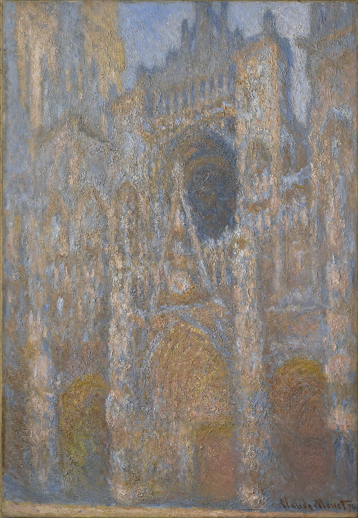 Rouen Cathedral, the Façade in Sunlight by Claude Monet