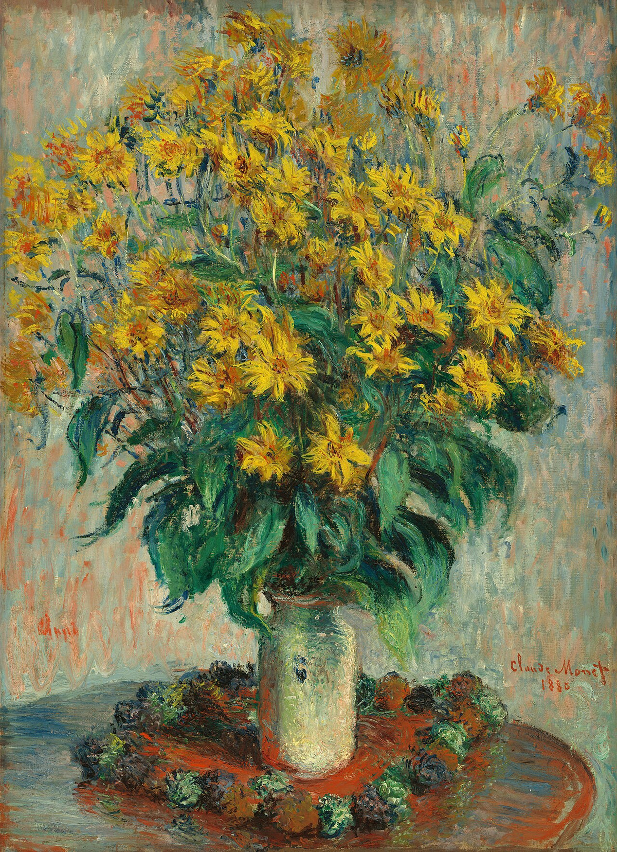 Jerusalem Artichoke Flowers by Claude Monet