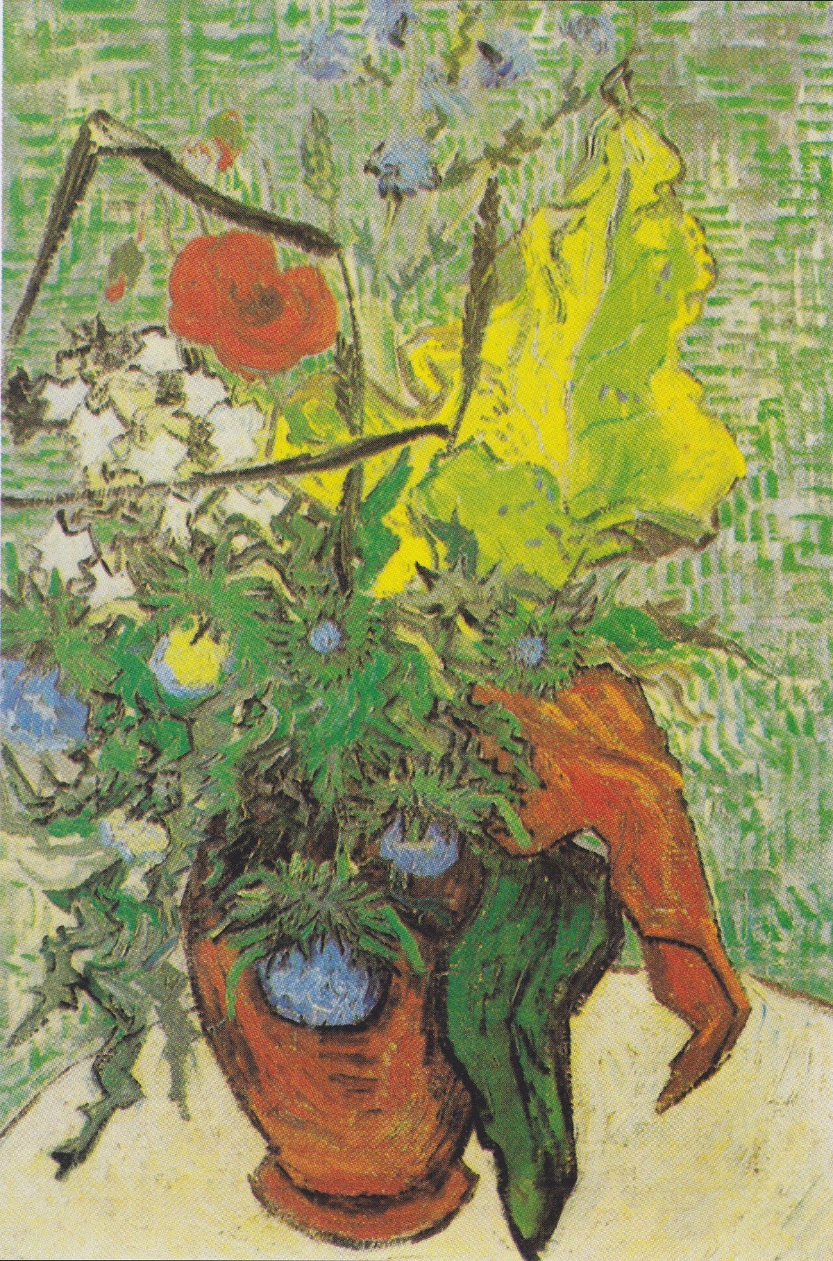 Wild Flowers and Thistles in a Vase by Vincent van Gogh