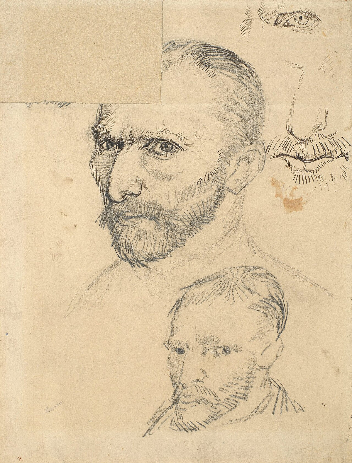 Self-portraits drawings by Vincent van Gogh by Vincent van Gogh