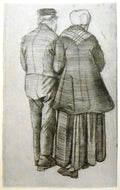 Old couple, seen from the rear by Vincent van Gogh