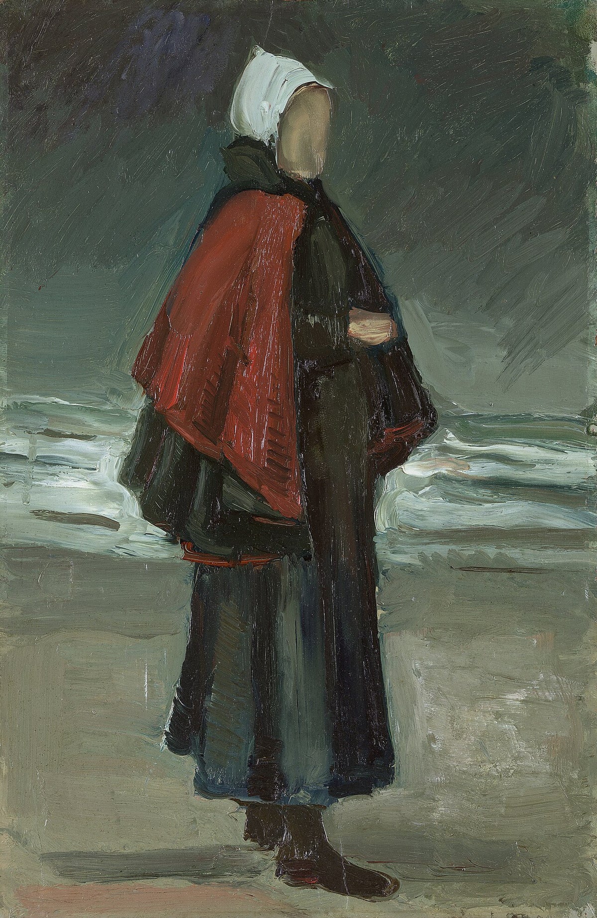 Fisherman's Wife on the Beach by Vincent van Gogh