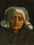 Head of an Old Peasant Woman with White Cap by Vincent van Gogh