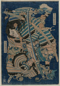 Kamakura no Gengoro Seizing Torinoumi Tasaburo by Katsushika Hokusai