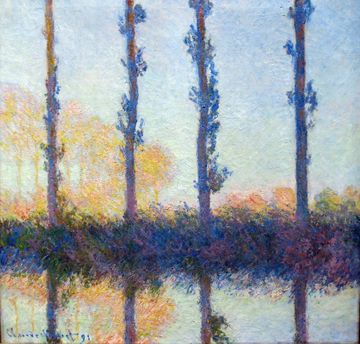 The Four Trees by Claude Monet