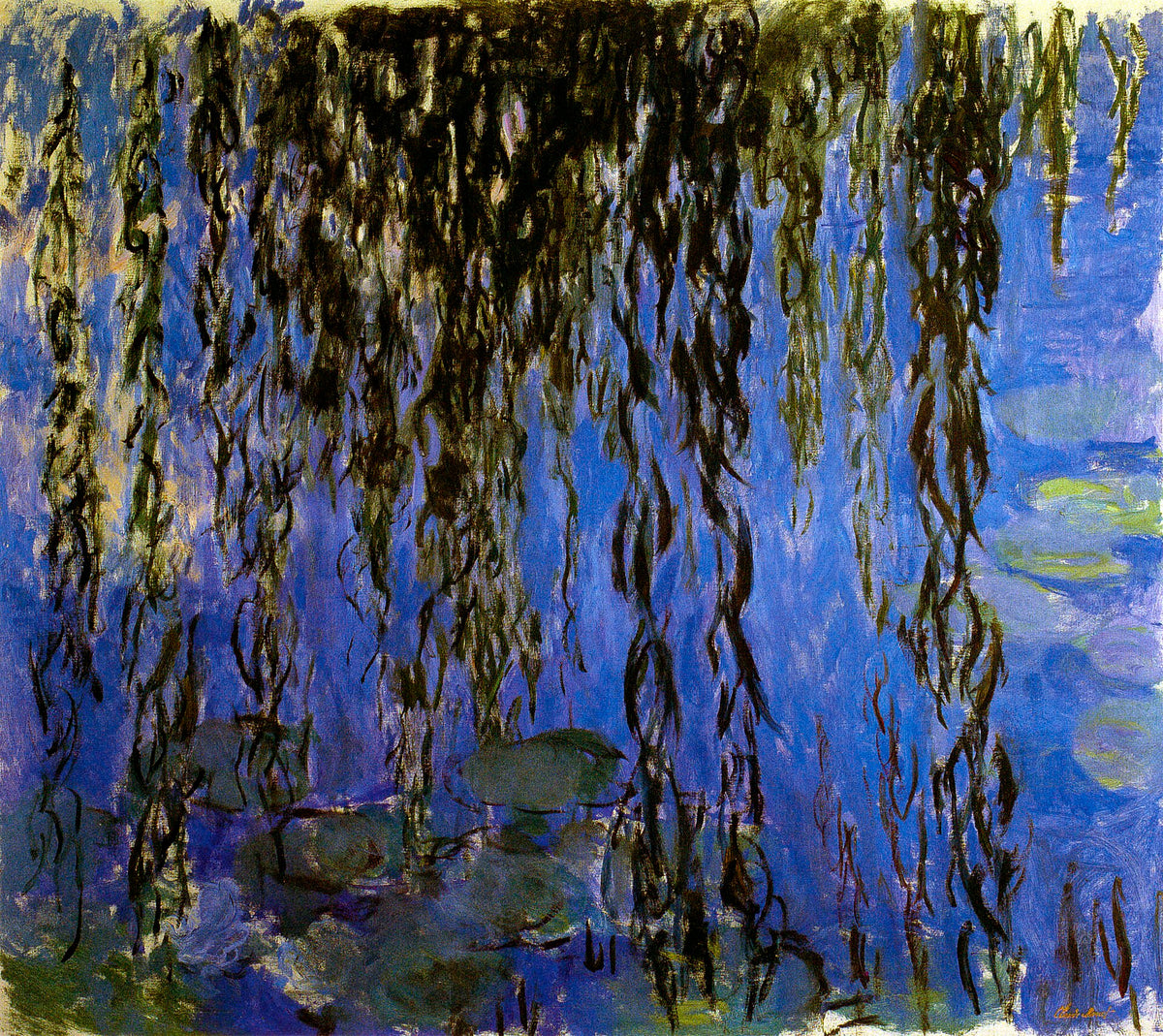 Nymphéas avec rameaux de saule by Claude Monet