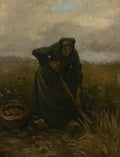 Woman Lifting Potatoes by Vincent van Gogh