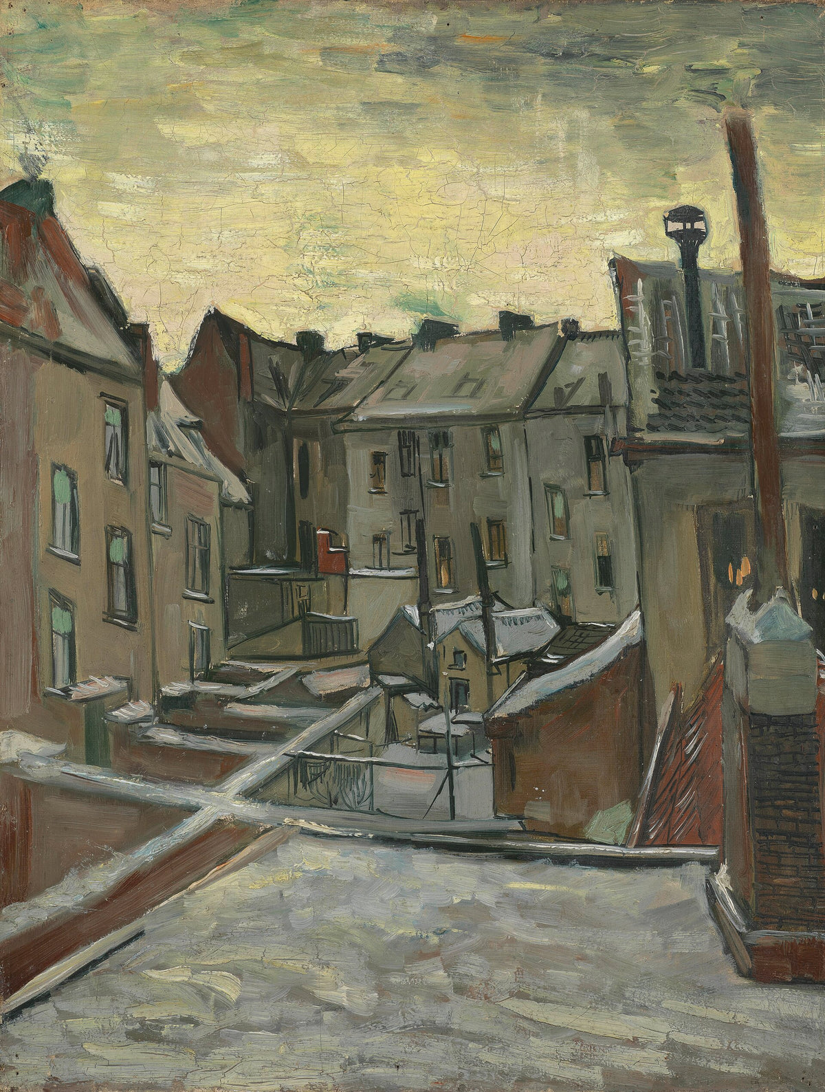 Houses Seen from the Back by Vincent van Gogh