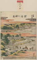 Clearing Weather at Awazu (Awazu no seiran), from the series Eight Views of Omi in Etching Style (Doban Omi hakkei) by Katsushika Hokusai