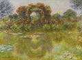 The Water-Lily Pond, Rose Arches by Claude Monet
