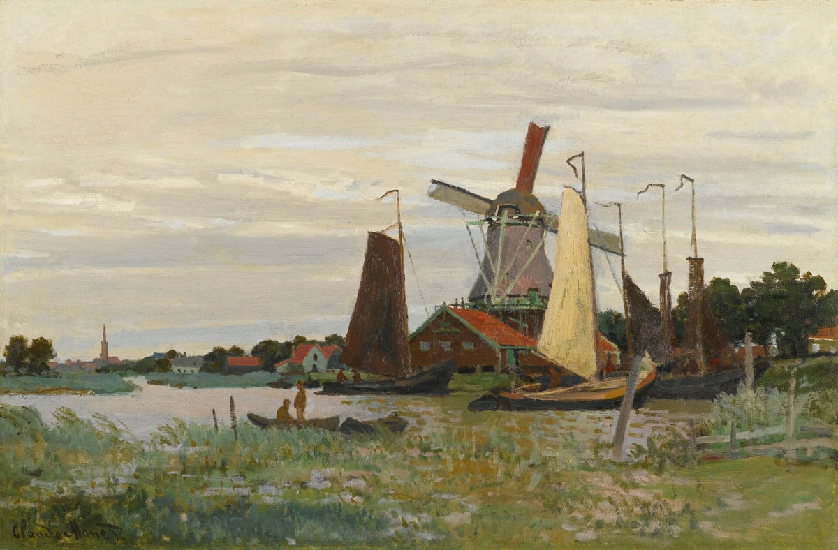 A Windmill in Zaandam by Claude Monet