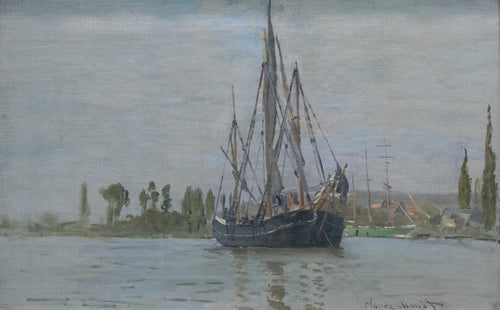 Anchored Chasse-marée by Claude Monet