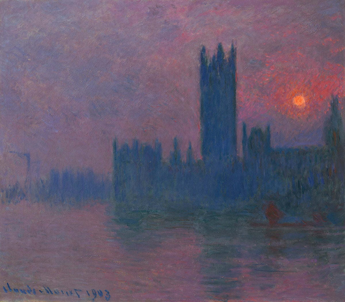 Houses of Parliament, Sunset by Claude Monet