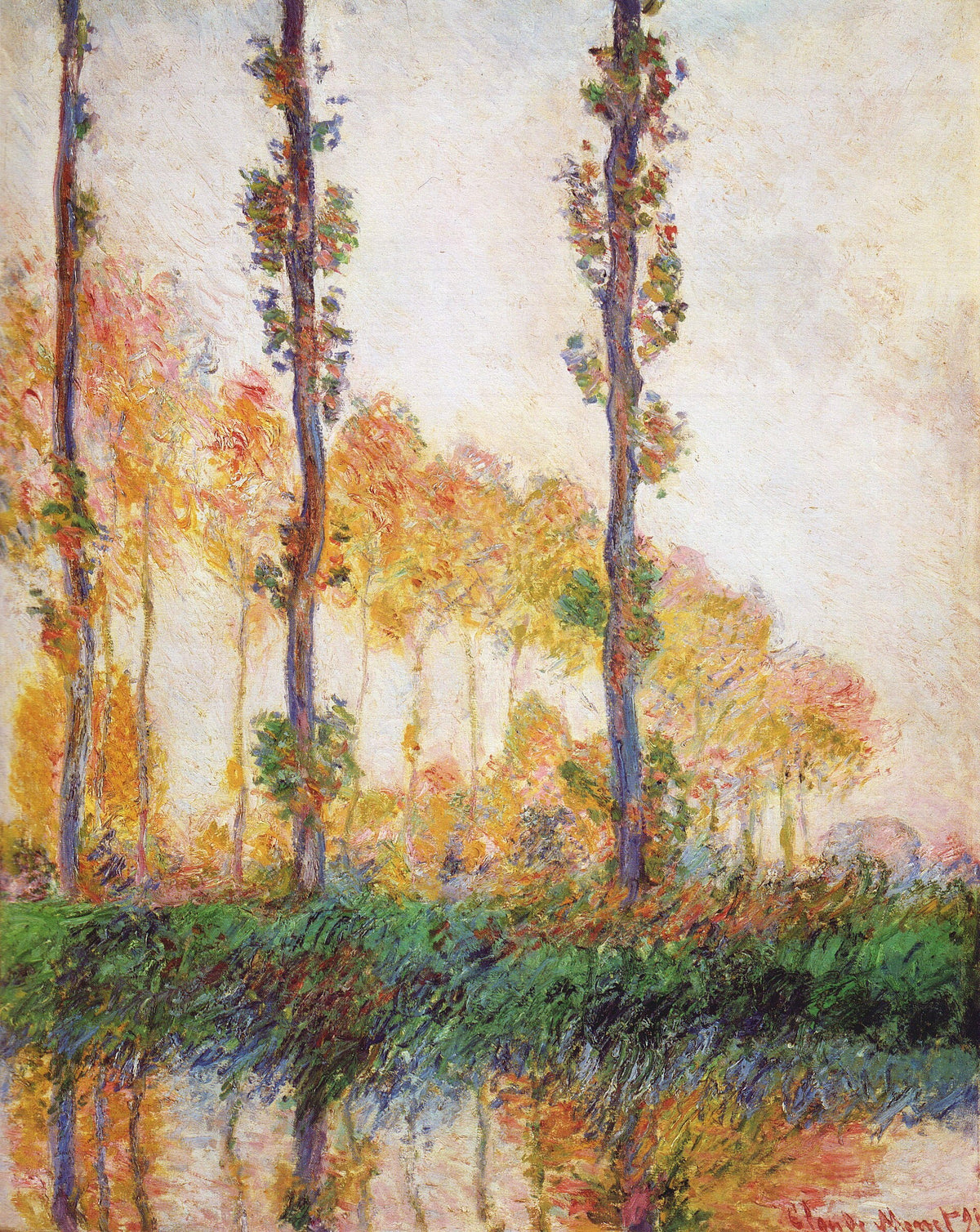 Poplars (Autumn) by Claude Monet