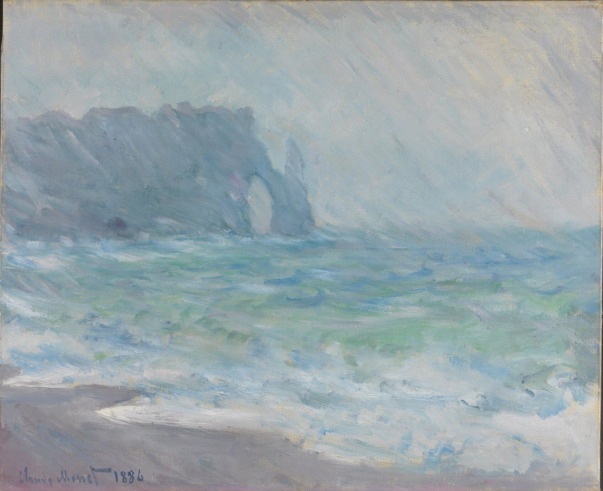Rain at Étretat by Claude Monet