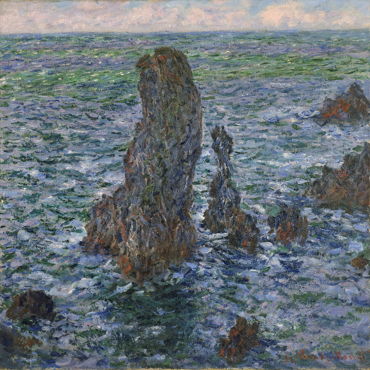 The Port Coton „Pyramids“ by Claude Monet