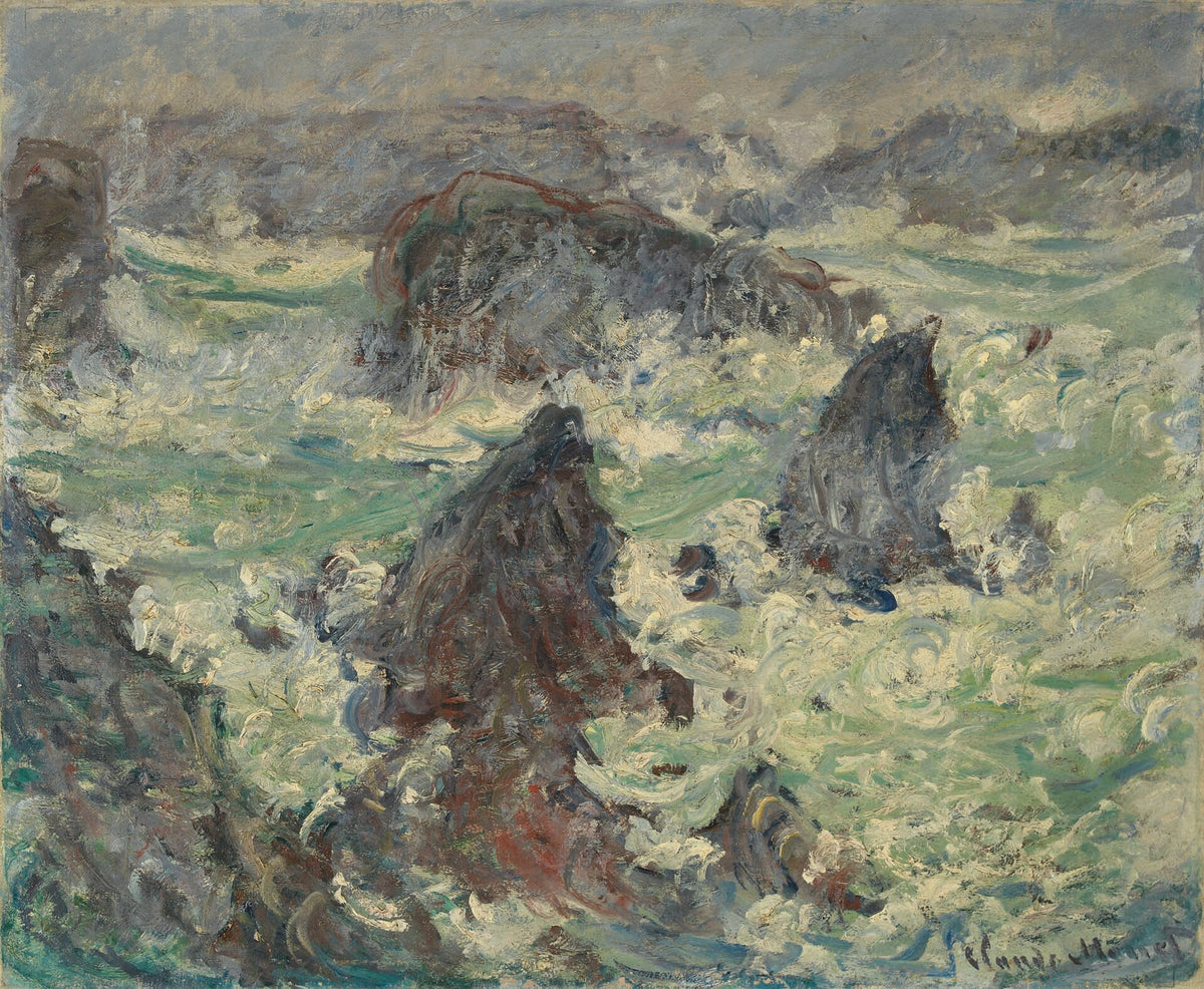 Tempête sur les Côtes de Belle-Île by Claude Monet