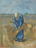 Peasant Woman Binding Sheaves (after Millet) by Vincent van Gogh