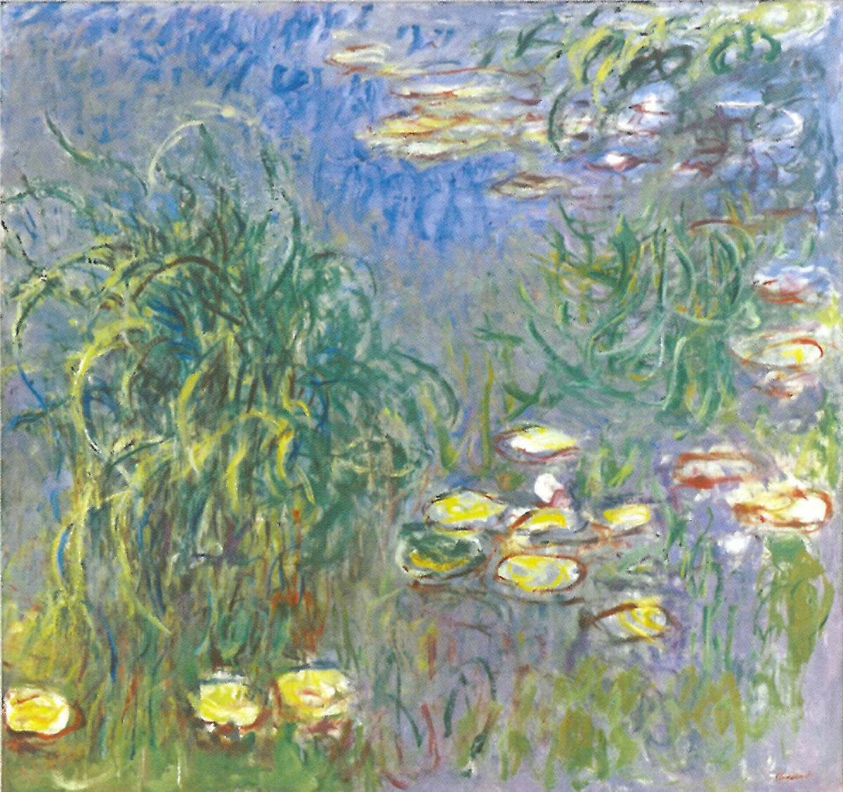 Water Lilies, Cluster of Grass by Claude Monet
