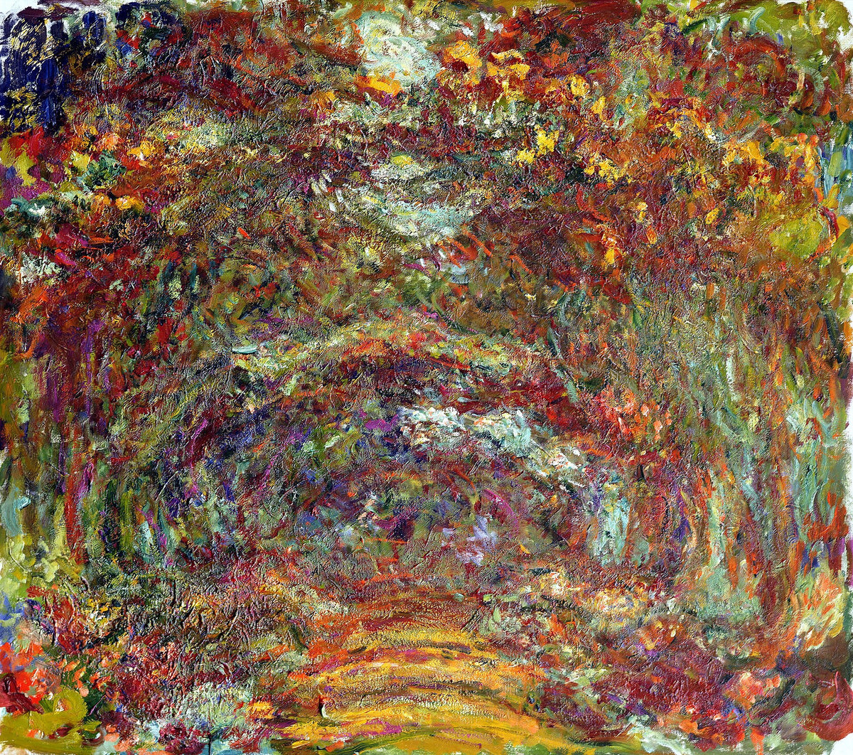The rose-way in Giverny by Claude Monet