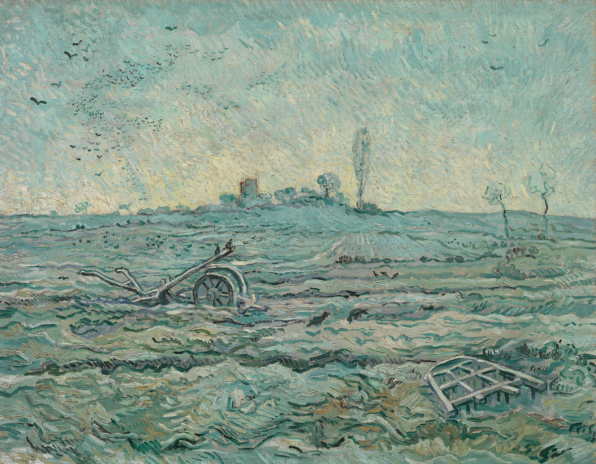 Snow-Covered Field with a Harrow (after Millet) by Vincent van Gogh