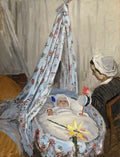 Jean Monet in his cradle by Claude Monet