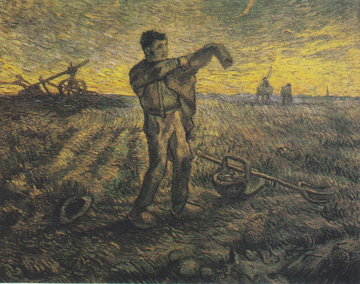Evening: The End of the Day (after Millet) by Vincent van Gogh