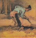 Peasant digging by Vincent van Gogh