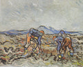 Peasants Lifting Potatoes by Vincent van Gogh