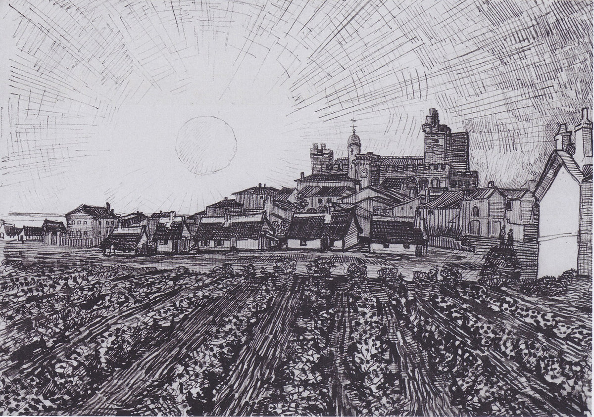 View to Saites-Maries by Vincent van Gogh