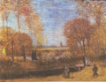 The rectory garden in Nuenen with Pond and Figures by Vincent van Gogh
