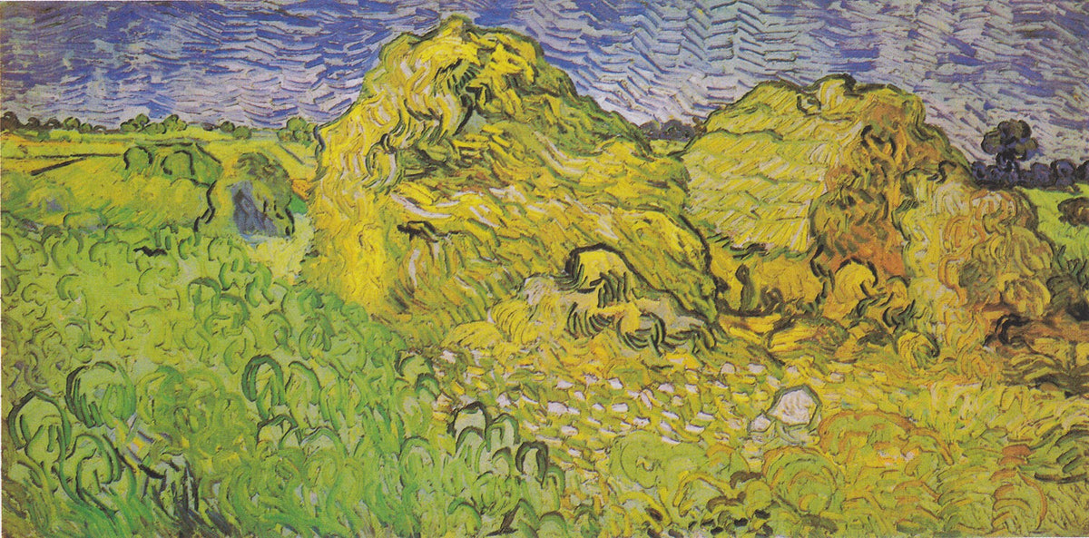 Field with Wheat Stacks by Vincent van Gogh
