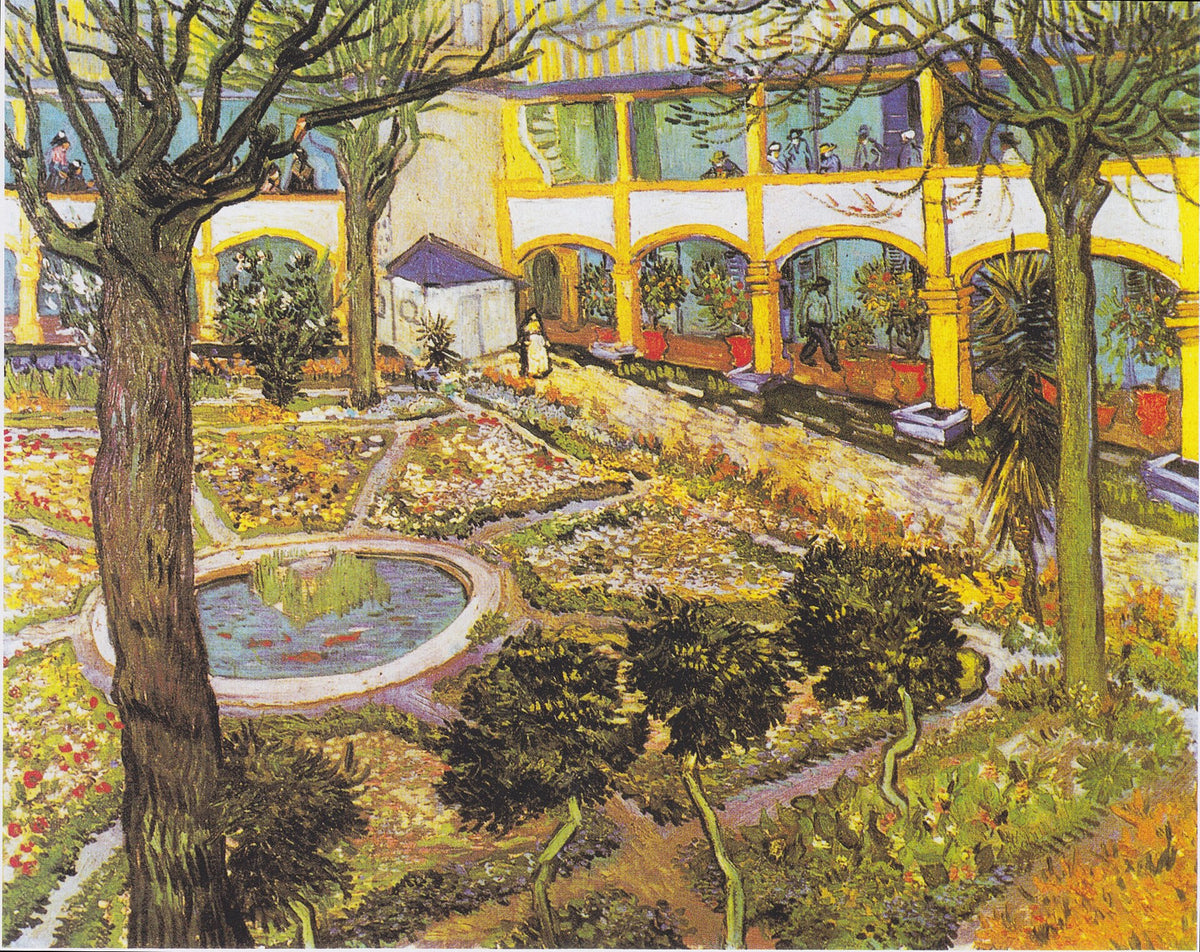 The Courtyard of the Hospital at Arles by Vincent van Gogh