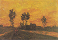 Landscape at Sunset by Vincent van Gogh