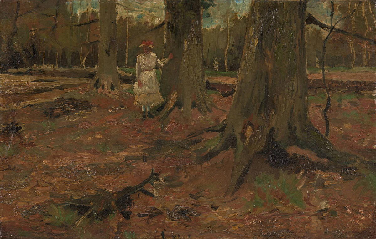 Girl in a Wood by Vincent van Gogh