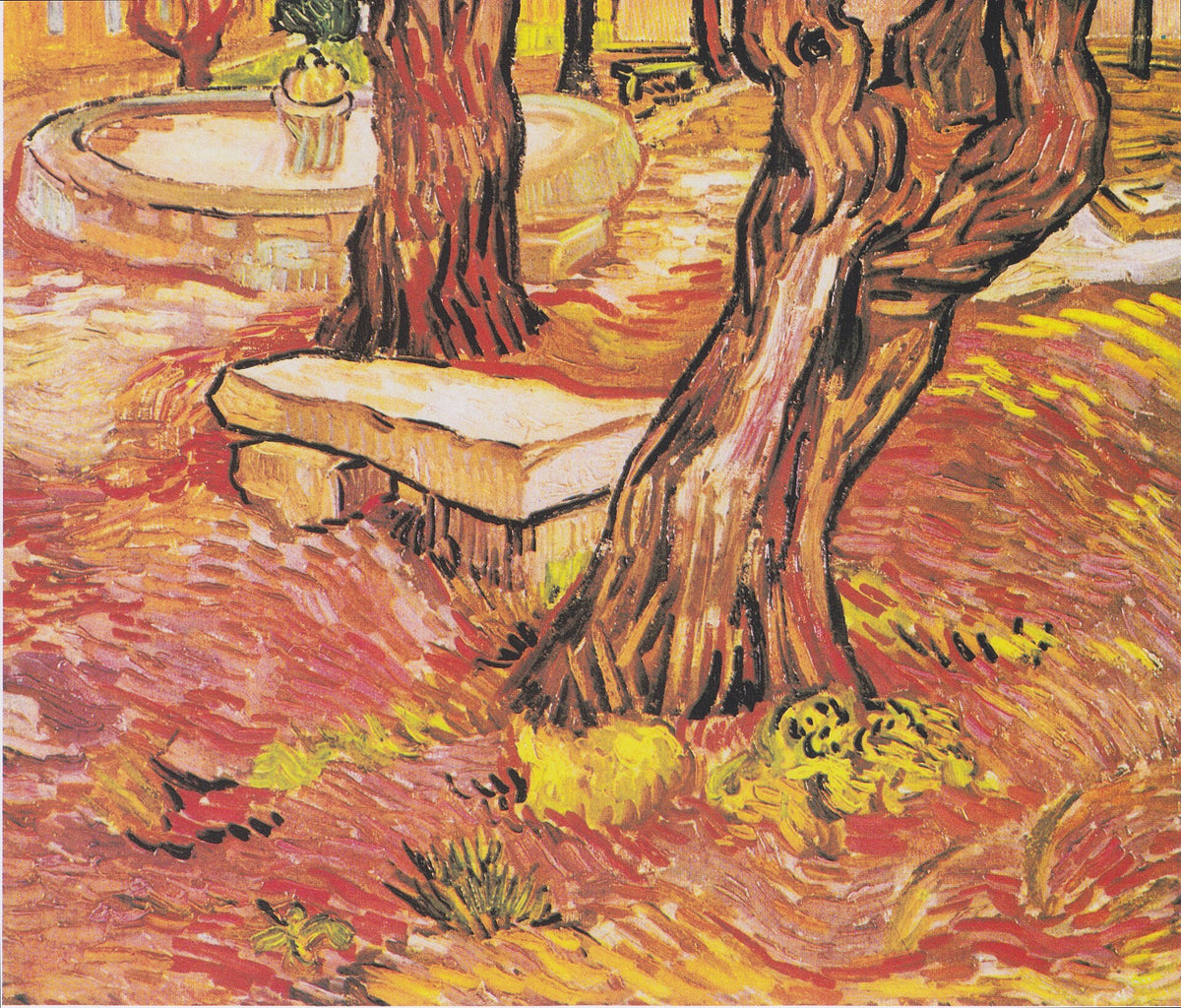 The Stone Bench in the Garden of Saint-Paul Hospital by Vincent van Gogh