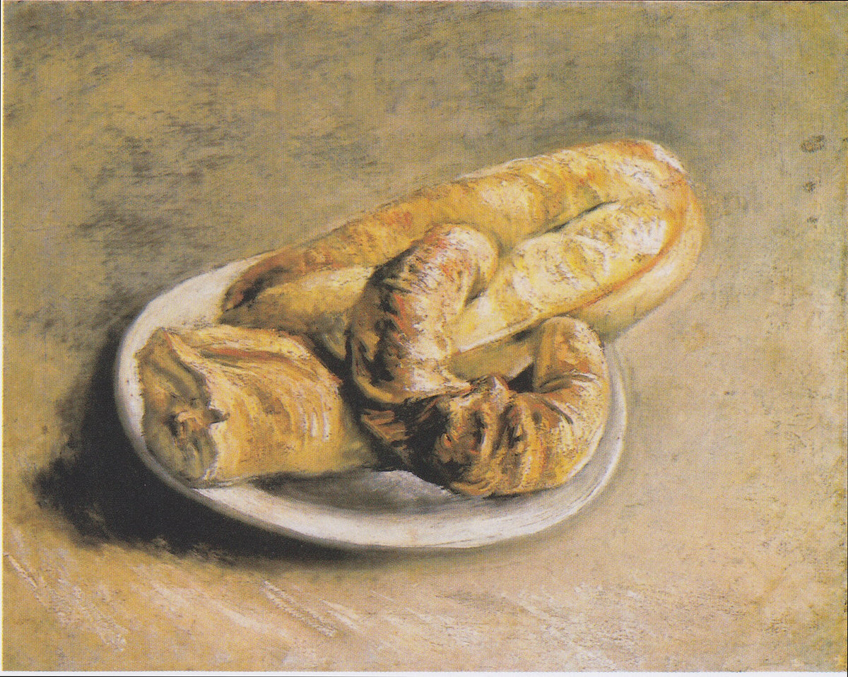 Still life, plate with bread by Vincent van Gogh