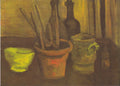 Still Life with Paintbrushes in a Pot by Vincent van Gogh