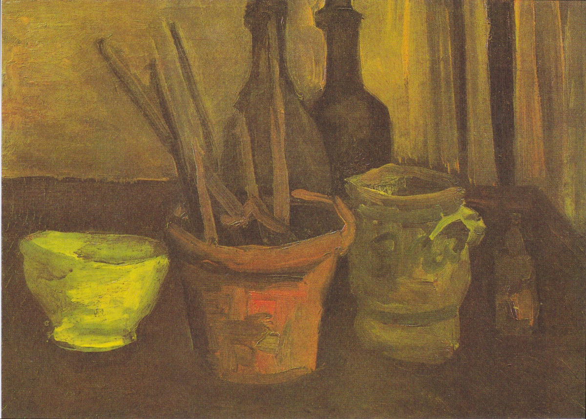 Still Life with Paintbrushes in a Pot by Vincent van Gogh