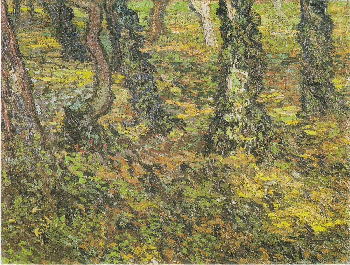 Tree Trunks with Ivy by Vincent van Gogh