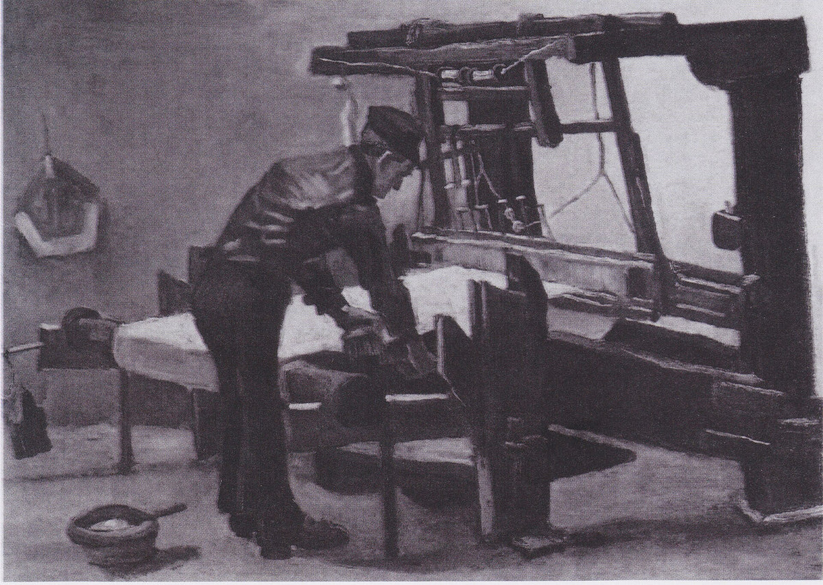 Weaver Standing in Front of a Loom by Vincent van Gogh