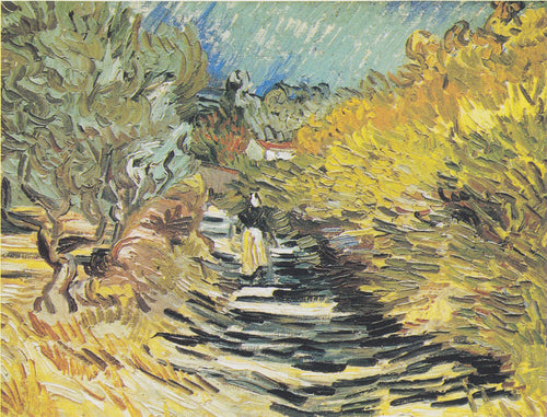 A Road at Saint-Remy with Female Figure by Vincent van Gogh