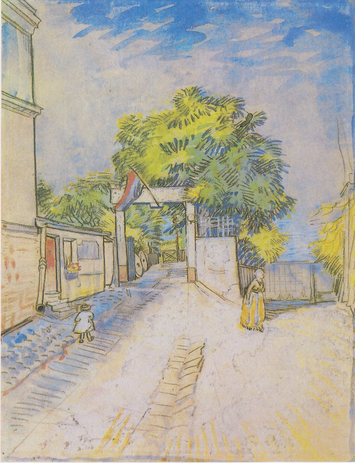 A way with the entrance to a viewpoint by Vincent van Gogh