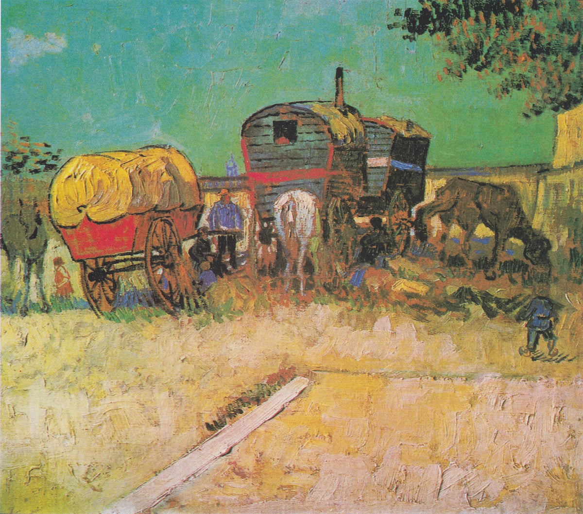 Encampment of Gypsies with Caravans by Vincent van Gogh