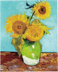 Three Sunflowers in a Vase by Vincent van Gogh