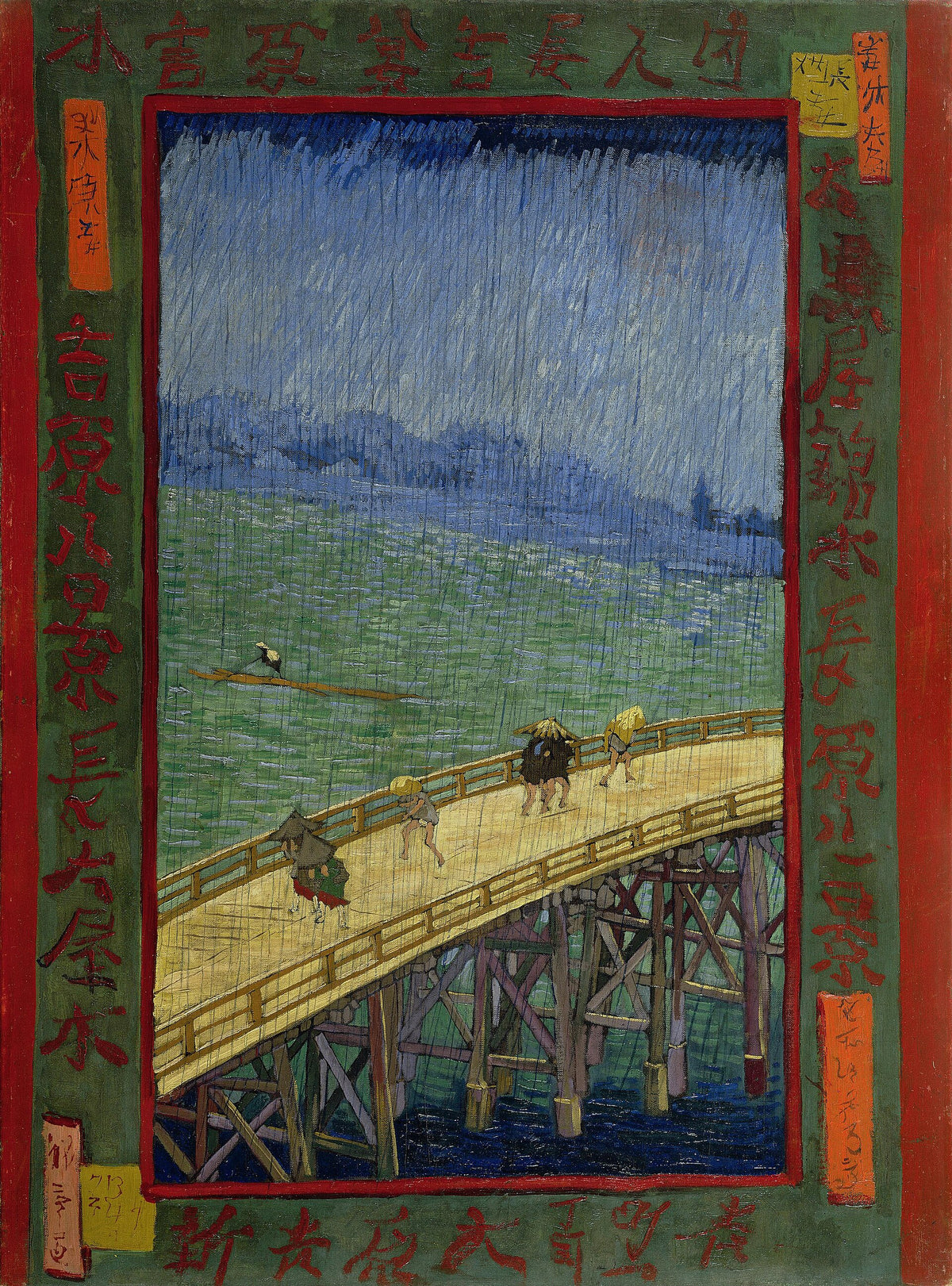 Bridge in the rain, after Hiroshige by Vincent van Gogh