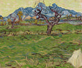 Landscape with Olive Tree and Mountains in the Background by Vincent van Gogh